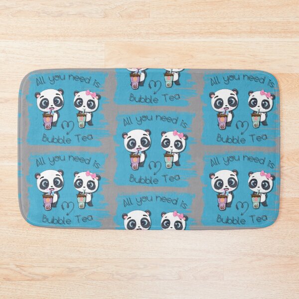 Item preview, Bubble Tea, sweet panda, funny pandas, All you need is Bubble Tea, Panda, scr,atched blue, designed and sold by GOLDENGARDENART.