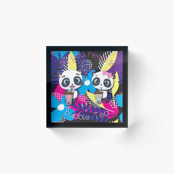 Item preview, Bubble Tea, sweet panda, funny pandas, All you need is Bubble Tea, Panda, palm, designed and sold by GOLDENGARDENART.