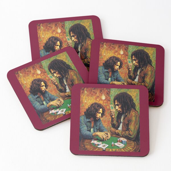 Item preview, "Jim Morrison and Bob Marley: Poker Players" designed and sold by Artisticanvas.