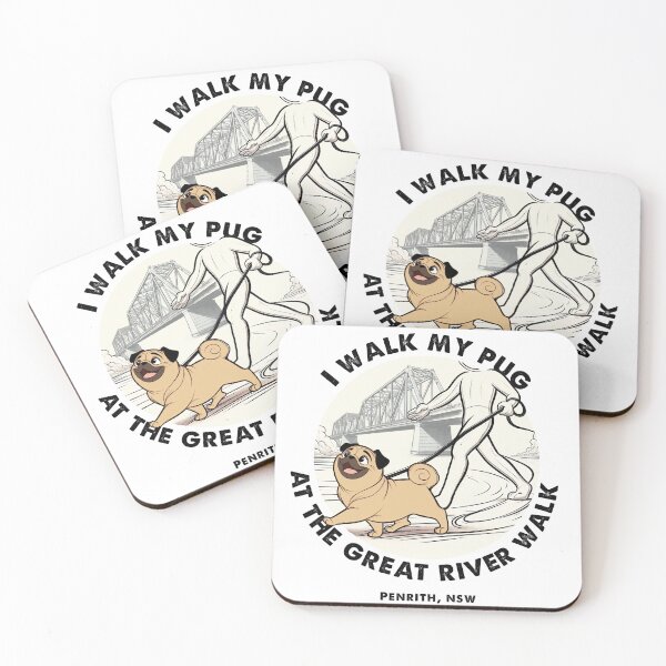 Item preview, Pug Nepean River Penrith NSW designed and sold by The Western Weekender.