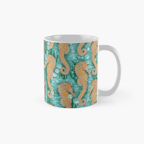 Item preview, Nautical Seahorses Underwater Repeating Pattern designed and sold by rhombusOnion.