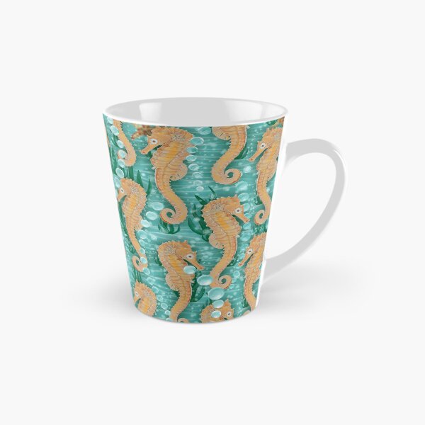 Item preview, Nautical Seahorses Underwater Repeating Pattern designed and sold by rhombusOnion.