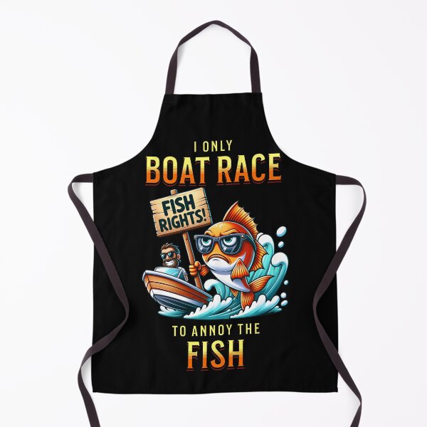 Item preview, I Only Boat Race To Annoy The Fish Funny Cute Sarcastic Drag Boat Racing Drag Boat Boating Fishing Boat Speed Boat Watercraft Grumpy Fish designed and sold by CarantinedChaos.