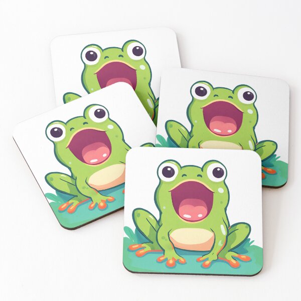 Item preview, Screaming Froggy Sticker Cute Screaming Frog designed and sold by IsntThatNiche.