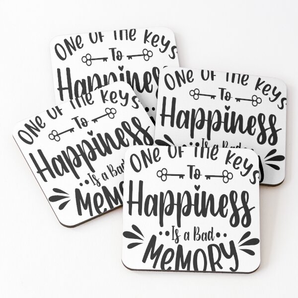 Item preview, One of the Keys to Happiness is a Bad Memory Funny Personality Quote designed and sold by socialarmour.