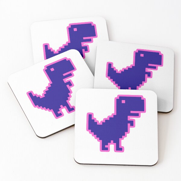 Item preview, Trex in pixel in  fucia and pruple designed and sold by mndesignworx.