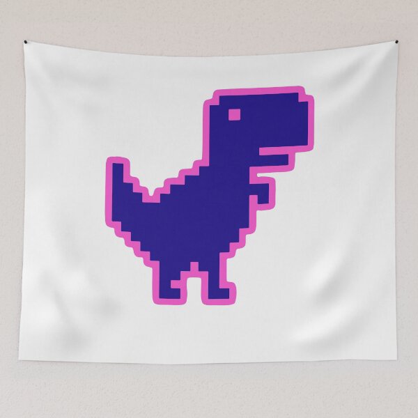 Item preview, Trex in pixel in  fucia and pruple designed and sold by mndesignworx.