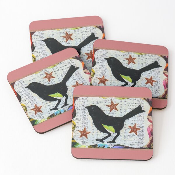 Item preview, Paper Collage - 'Blackbird' designed and sold by Nikki Fortuin Arts & Crafts.