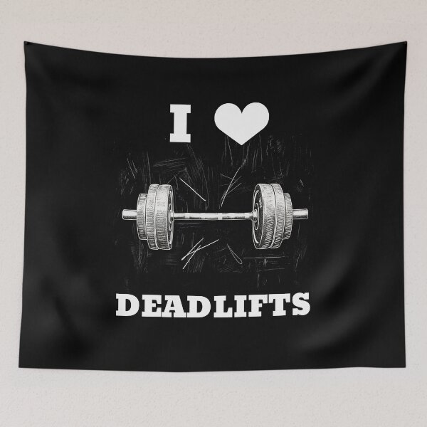 Item preview, Sketchy cool Barbell design of I HEART DEADLIFTS - I LOVE DEADLIFTS designed and sold by Primal Pump Co LTD.