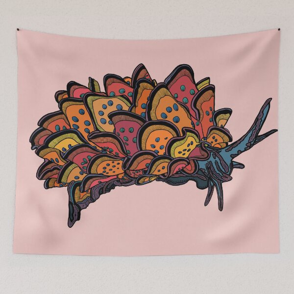 Item preview, orange and blue Peacock sea slug designed and sold by ArtbyDLP.