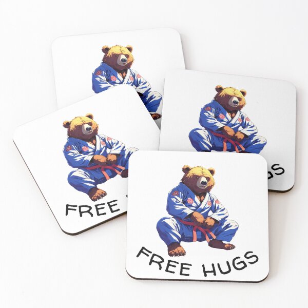 Item preview, Free hugs Brazilian Jiu Jitsu Bear designed and sold by Nextlvlcreative.