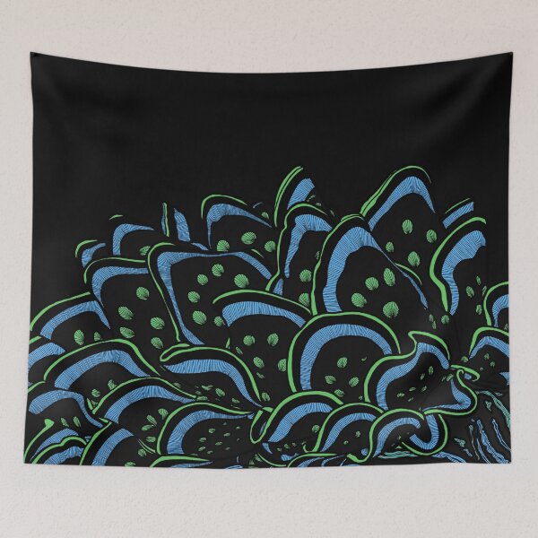 Item preview, blue and green Peacock sea slug designed and sold by ArtbyDLP.