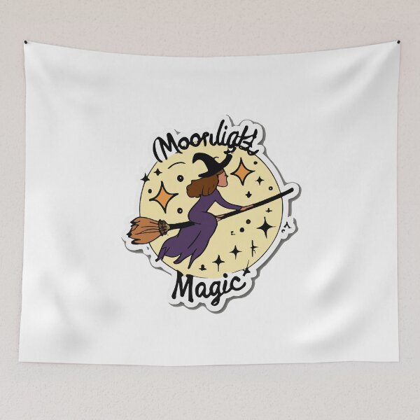 Item preview, Moonlight Magic Witch Broomstick Flight designed and sold by NiftyWrx.
