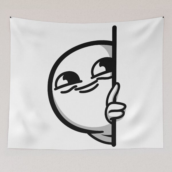 Item preview, Peeking meme Smiley: A Joyful Thumbs-Up Design designed and sold by Designowner.