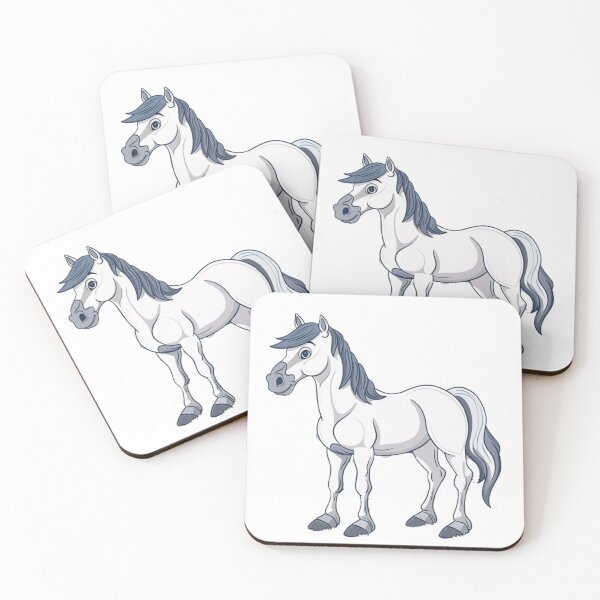 Item preview, White Farm Horse - Figurine Style designed and sold by nicolinoarts.