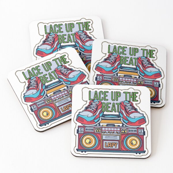 Item preview, Lace Up the Beat - Sneakers and Boombox Comic Style designed and sold by NiftyWrx.