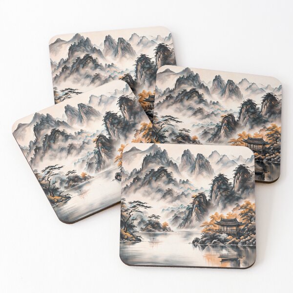 Item preview, Beautiful Landscape of Asian Mountains designed and sold by PixelCraftDSG.