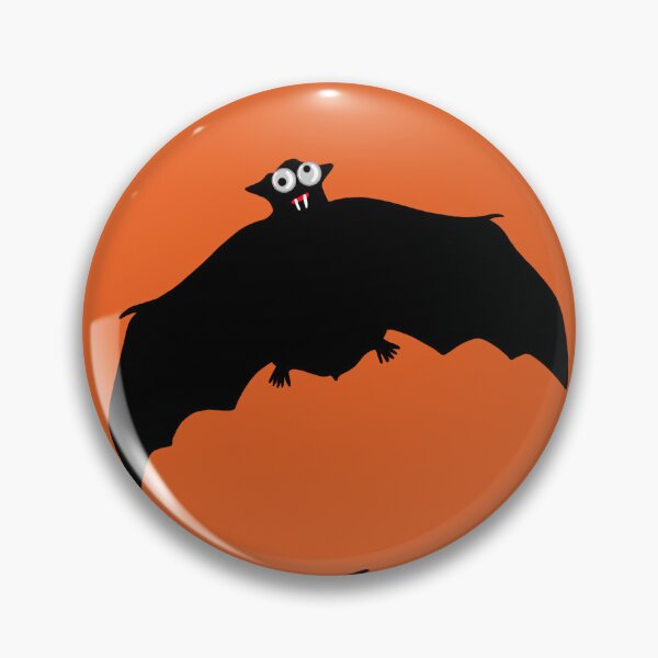 Artikelvorschau, Derpus Vampirus – auch bekannt als: Vampir-Derp-Fledermaus mit Glubschaugen – (Halloween-Orange) entworfen und verkauft von PAUL SPRINGER.