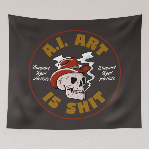 Item preview, AI Art Is Shit - Artificial Intelligence Art Sucks - Support Real Art designed and sold by Picket Club.