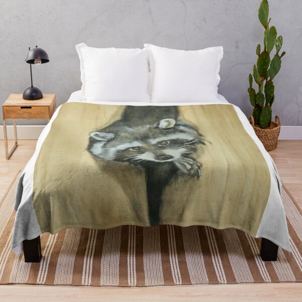 Item preview, Raccoon on wood plank in watercolor designed and sold by Enoch72.