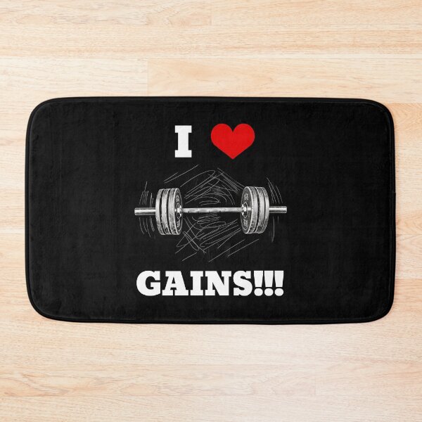 Item preview, I LOVE / HEART GAINS w/ Barbell Design  designed and sold by Primal Pump Co LTD.