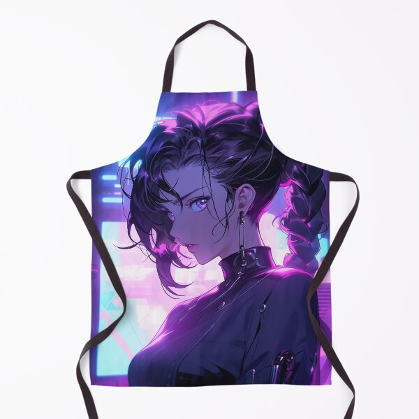 Item preview, Neon Cyber Noir Anime Girl designed and sold by bubblegoth.