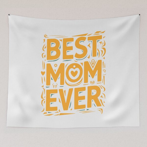 Item preview, Vibrant 'Best Mom Ever' Typography Conceptual Art Design for Mother's Day designed and sold by HahaHandlesHub.