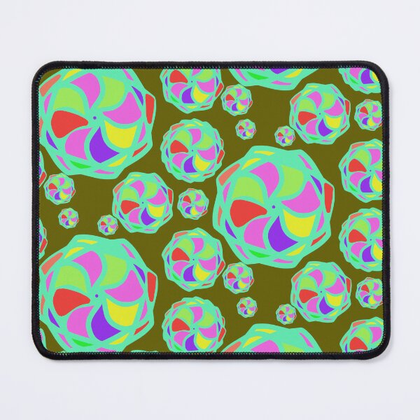 Item preview, Colorful Circles on Olive Green Background Repeating Pattern designed and sold by Victoria Rose.