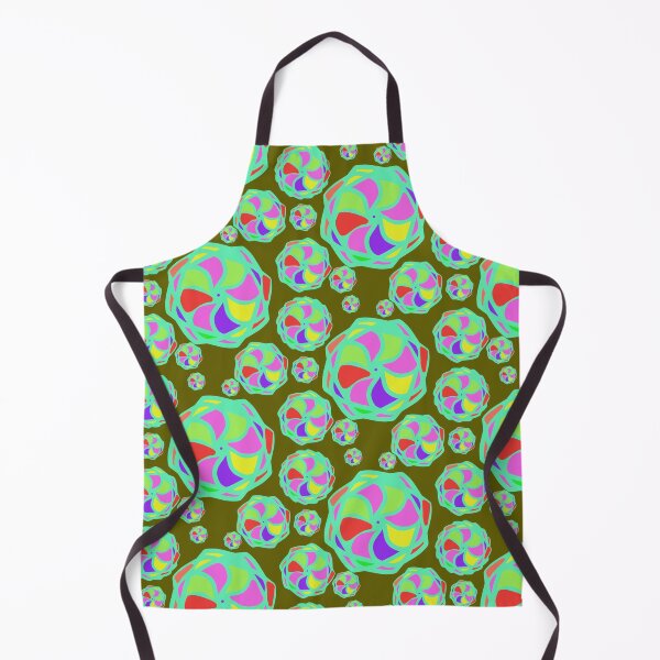 Item preview, Colorful Circles on Olive Green Background Repeating Pattern designed and sold by Victoria Rose.