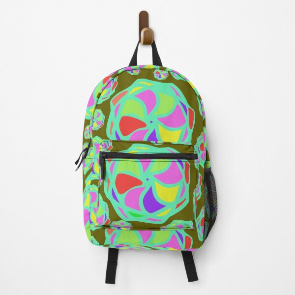 Item preview, Colorful Circles on Olive Green Background Repeating Pattern designed and sold by Victoria Rose.