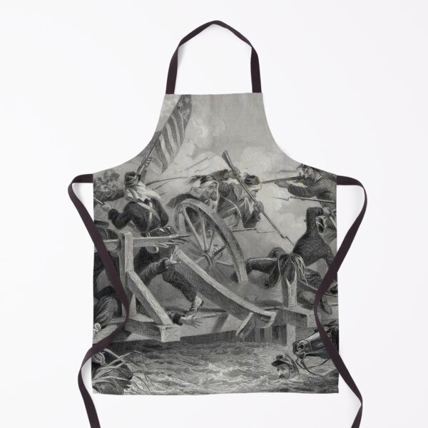 Item preview, American Civil War - First Battle of Bull Run 1861 - Chaotic Retreat - Vintage Black and White Drawing designed and sold by TheHappyK.