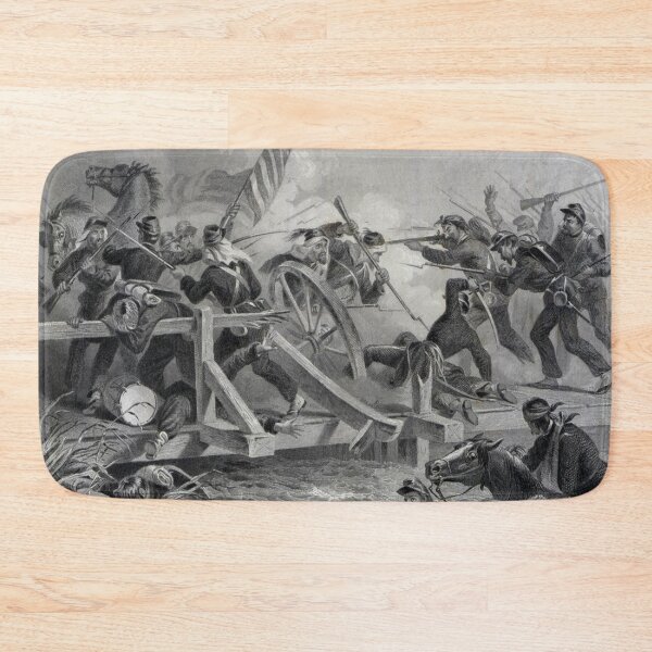 Item preview, American Civil War - First Battle of Bull Run 1861 - Chaotic Retreat - Vintage Black and White Drawing designed and sold by TheHappyK.