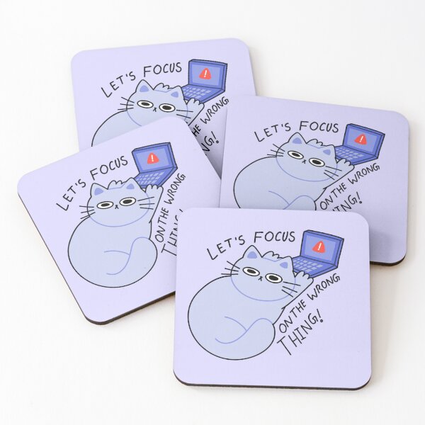 Item preview, Let's focus on wrong things funny cat  designed and sold by Kawabijutsu21.