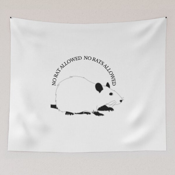 Item preview, UNIT 713, no rats allowed,  white 1 designed and sold by Unit713-Shop.