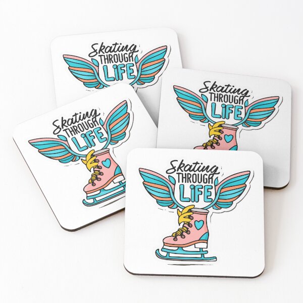 Item preview, Skating Through Life - Winged Ice Skate Illustration designed and sold by NiftyWrx.