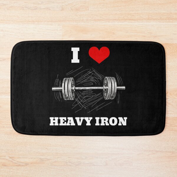 Item preview, I LOVE / HEART HEAVY IRON BARBELL Design designed and sold by Primal Pump Co LTD.
