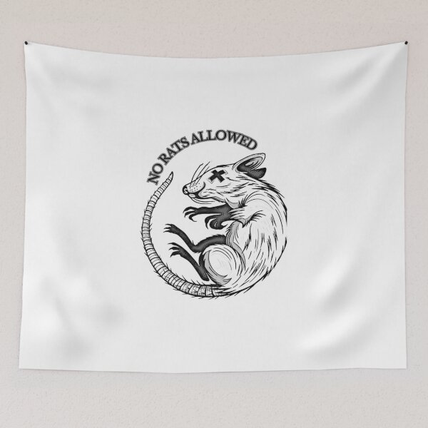 Item preview, UNIT 713, no rats allowed,  white 3 designed and sold by Unit713-Shop.
