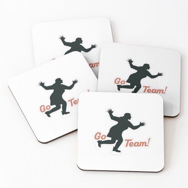 Item preview, Hockey Mom Silhouette Cheering 'Go Team!' designed and sold by NiftyWrx.