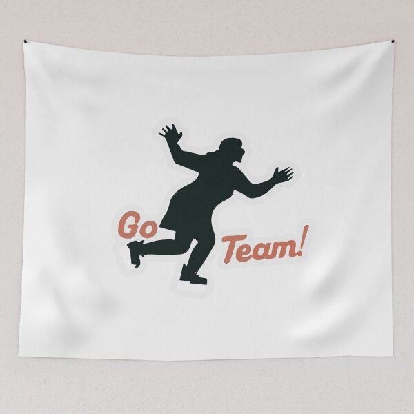 Item preview, Hockey Mom Silhouette Cheering 'Go Team!' designed and sold by NiftyWrx.