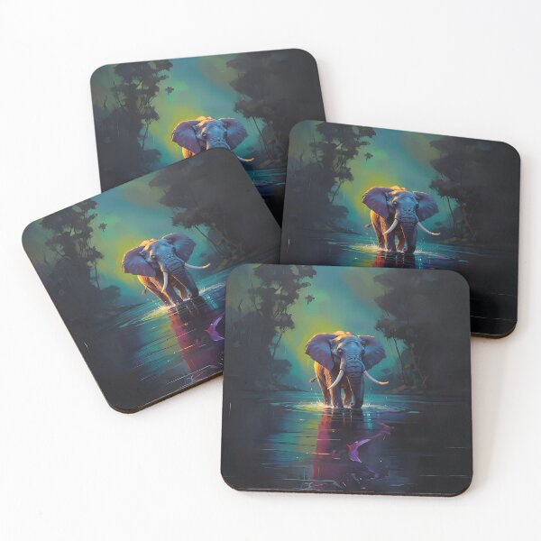 Item preview, Multi Coloured  Elephant Art, designed and sold by Obsidian Ink by Wilshire.