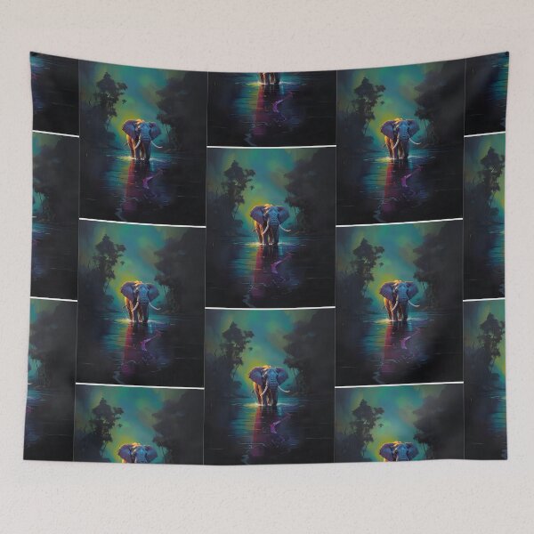 Item preview, Multi Coloured  Elephant Art, designed and sold by Obsidian Ink by Wilshire.