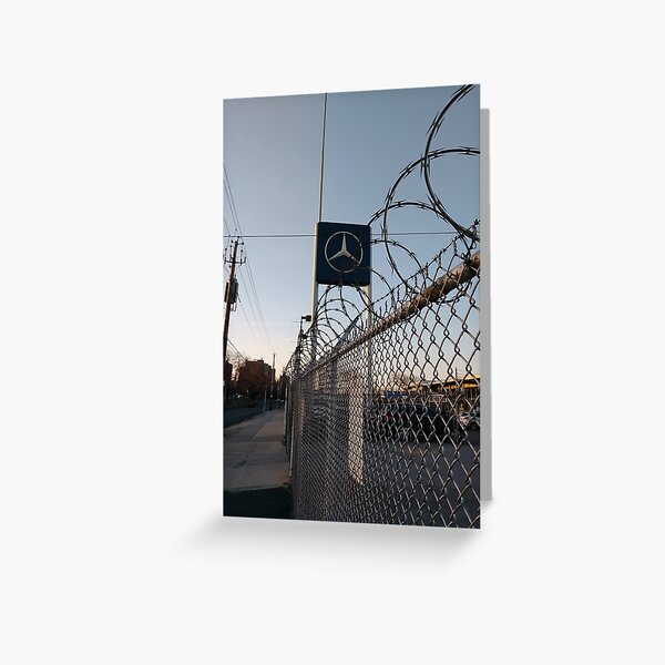 chain-link fencing Greeting Card