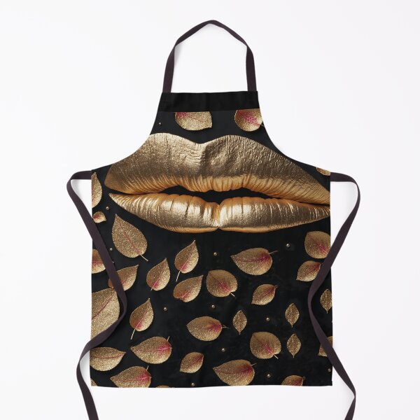 Item preview, Lips and gold leaves for stylish women designed and sold by Carlos Gudino.