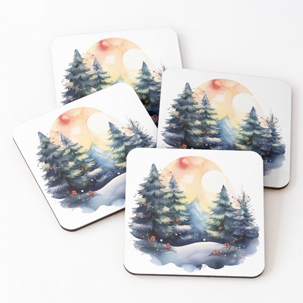 Item preview, Snowy forest designed and sold by Sol-threads.