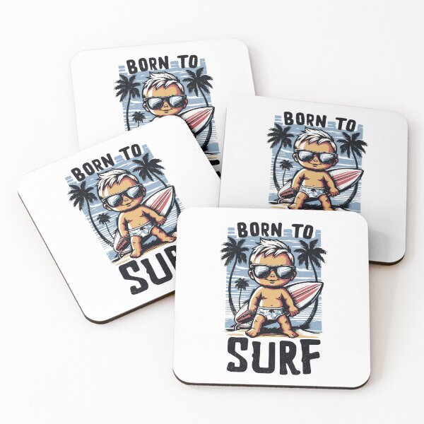 Item preview, Born to Surf - Cool Surfer Baby Wearing Sunglasses designed and sold by Urban-Alien.