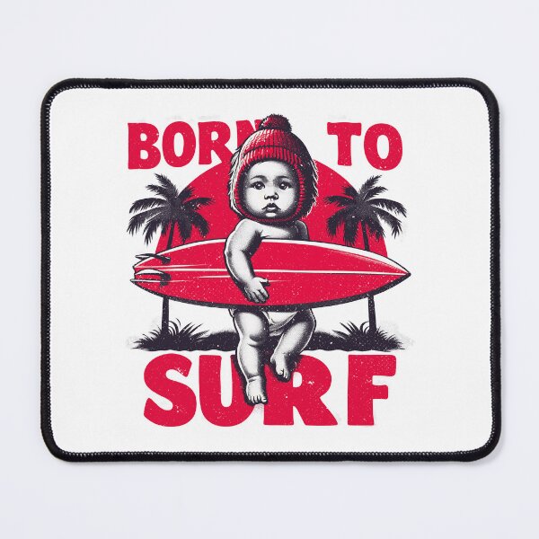 Item preview, Born To Surf - Hipster Baby Surfer Life designed and sold by Urban-Alien.