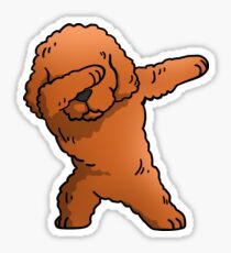 Funny Toy Poodle Dabbing Sticker