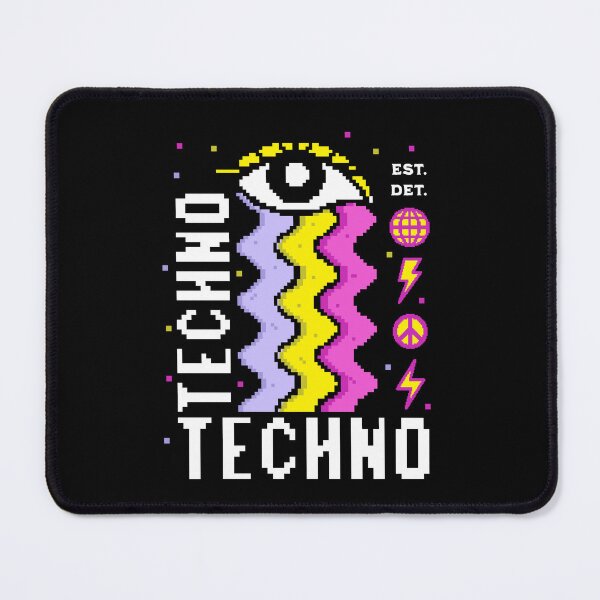 Item preview, TECHNO  - 8 bit Rainbow Tears (white/purple/yellow) designed and sold by Discothreadz.