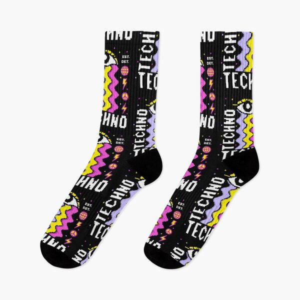 Item preview, TECHNO  - 8 bit Rainbow Tears (white/purple/yellow) designed and sold by Discothreadz.