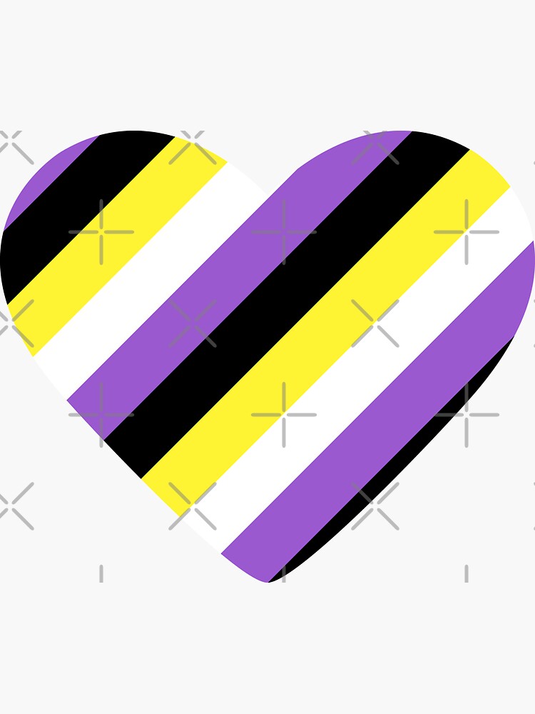 Non Binary Pride Flag Stripes Sticker For Sale By Czollinger Redbubble